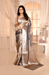 Pure Kora Silk Tissue Banarasi Handloom Saree